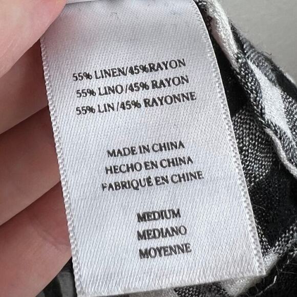 Rails x REVOLVE Linen Blend Dress Size Medium August Gingham Checked Print - Picture 7 of 8